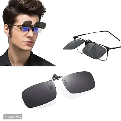 EZ LIVING 1pcs clip rimless sunglasses clip on flip up Clip-On Polarized Sunglasses for Unisex-Adults Clip-On Flip Up Sunglasses are Perfect for Prescription Glasses