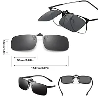 EZ LIVING 1pcs clip rimless sunglasses clip on flip up Clip-On Polarized Sunglasses for Unisex-Adults Clip-On Flip Up Sunglasses are Perfect for Prescription Glasses-thumb2