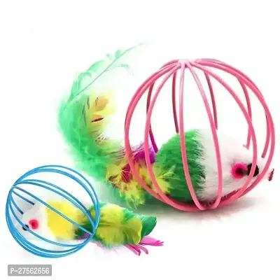 EZ LIVING 2pcs Random Color cat Toy for Mouse cat Ball cat Ball Toy for Kidding Purpose Irresistibly Cute and Fun Cat Balls Toy Designs for Endless Entertainment Interactive Mouse Ball Toys