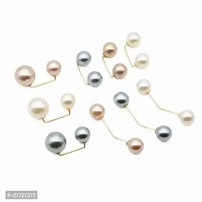 ALL DAY PROVISION 6pcs multicolor women and girls party wear brooch pin for like safety pin Top Gorgeous Artificial Pearl Brooch Pins for Your Wedding Party