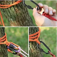 ALL DAY PROVISION  5pcs Multicolor Ring Clip hool Key Ring and Climbing Tool Aluminium Carabiner Ring Clip Hook Keyring Screw Locking for Your Outdoor Adventures-thumb3