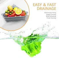 ALL DAY PROVISION 1pcs Drain Sink Plastic Drain for Kitchen Sink Maximize Your Space with a Multifunctional Plastic Drain Shelf Sink Storage Rack-thumb4