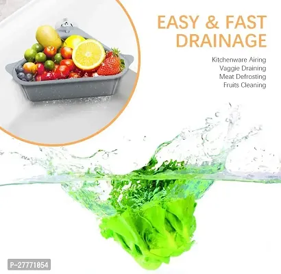 ALL DAY PROVISION 1pcs Drain Sink Plastic Drain for Kitchen Sink Maximize Your Space with a Multifunctional Plastic Drain Shelf Sink Storage Rack-thumb5