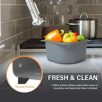 ALL DAY PROVISION 1pcs Drain Sink Plastic Drain for Kitchen Sink Maximize Your Space with a Multifunctional Plastic Drain Shelf Sink Storage Rack-thumb1