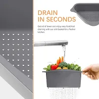 ALL DAY PROVISION 1pcs Drain Sink Plastic Drain for Kitchen Sink Maximize Your Space with a Multifunctional Plastic Drain Shelf Sink Storage Rack-thumb2