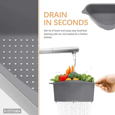 ALL DAY PROVISION 1pcs Drain Sink Plastic Drain for Kitchen Sink Maximize Your Space with a Multifunctional Plastic Drain Shelf Sink Storage Rack-thumb3