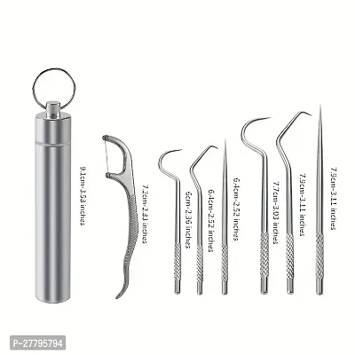 ALL DAY PROVISION 7pcs set tooth pick set for outdoor picnic easy to carry Stainless Steel Toothpicks Are a Must-Have for Outdoor Enthusiasts-thumb2