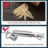 ALL DAY PROVISION 7pcs set tooth pick set for outdoor picnic easy to carry Stainless Steel Toothpicks Are a Must-Have for Outdoor Enthusiasts-thumb4