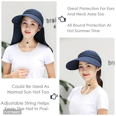 ALL DAY PROVISION 1pcs Blue Color Sun hat for Women and Girls Choosing The Best UV Sun Protection Hat for Women Stay Safe and Stylish-thumb3