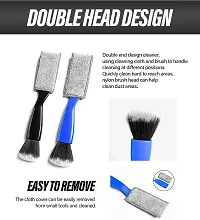 Double Head Car Cleaning Brush Soft Bristles Tough Scrubber and Versatile Automotive Cleaning-thumb4