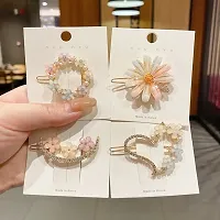 Elegant Hair Clips and Pins Set Assorted Designs Secure Hold and Trendy Hair Styling(4pcs)-thumb2