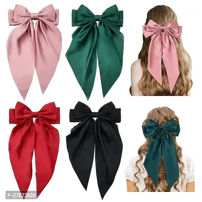 Silky Satin Hair Barrettes for Women Luxurious Finish Secure Grip and Timeless Style(2pcs)-thumb2