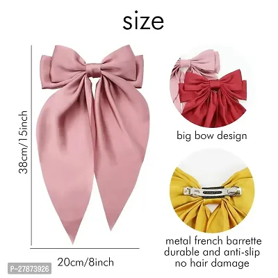Silky Satin Hair Barrettes for Women Luxurious Finish Secure Grip and Timeless Style(2pcs)-thumb5