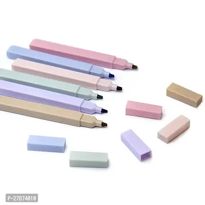 Cute Highlighter Pens for Students Vibrant Colors Compact Size and Fun Study Accessories(pack of 6pcs)-thumb3