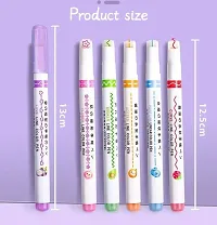 Cute Highlighter Pens for Students Vibrant Colors Compact Size and Fun Study Accessories(pack of 6pcs)-thumb1