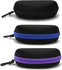 Set of 3 Portable Travel Zipper Eyeglasses Cases with Hooks Compact Design Secure Closure and Convenient Eyewear Storage-thumb3