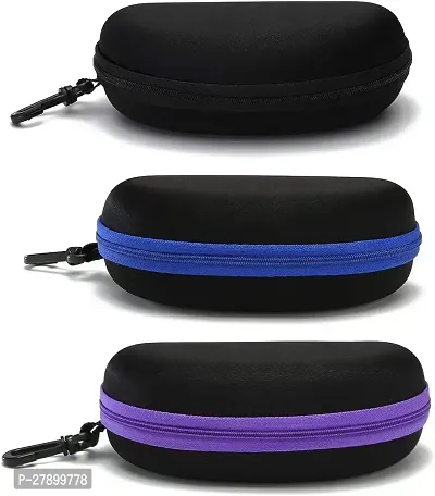 Set of 3 Portable Travel Zipper Eyeglasses Cases with Hooks Compact Design Secure Closure and Convenient Eyewear Storage-thumb4