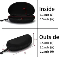 Set of 3 Portable Travel Zipper Eyeglasses Cases with Hooks Compact Design Secure Closure and Convenient Eyewear Storage-thumb4