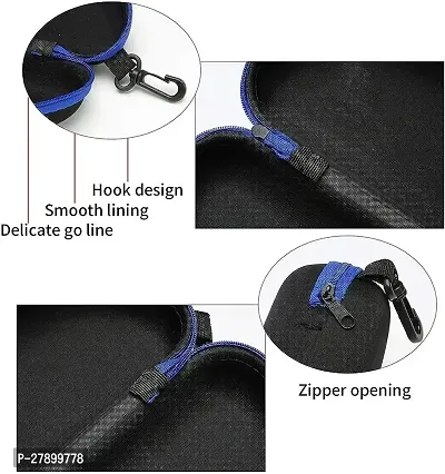 Set of 3 Portable Travel Zipper Eyeglasses Cases with Hooks Compact Design Secure Closure and Convenient Eyewear Storage-thumb3