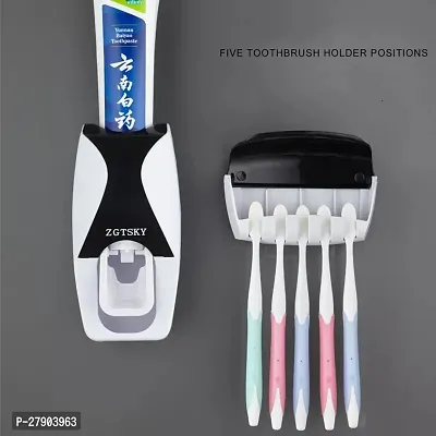 Single Plastic Automatic Dustproof Toothbrush Holder Touchless Protection Hygienic Storage and Effortless Dental Care-thumb2