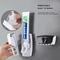 Single Plastic Automatic Dustproof Toothbrush Holder Touchless Protection Hygienic Storage and Effortless Dental Care-thumb2