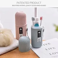 Capsule Shape Travel Toothbrush Holder Portable Dental Protection Compact Design and SinglePiece Hygiene Solution-thumb4