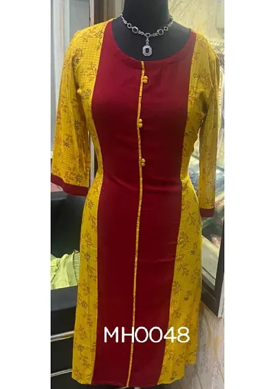 Stylish Cotton Printed Straight Kurti