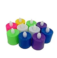 UDHWANI Candles Flameless LED Tealights, Smokeless Plastic Decorative Candles Multi Color Candles Diwali Light/Diwali Lights and Decorations ( Pack of 12) Candle (Multicolor, Pack of 12)-thumb2