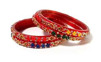 Ravika Creation Glass Bangle Pack Of 4 (2.2) (2.2)-thumb1