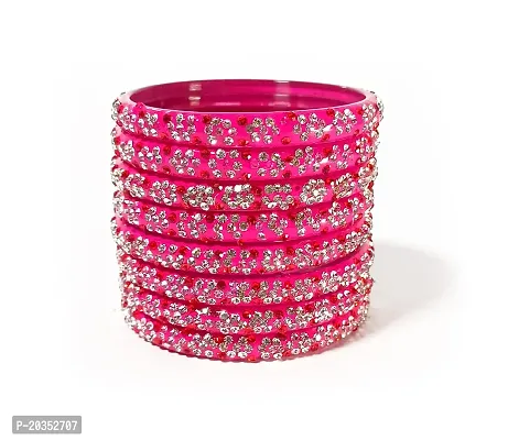 Ravika Creation Glass Bangle Pack Of 8 size 2.2