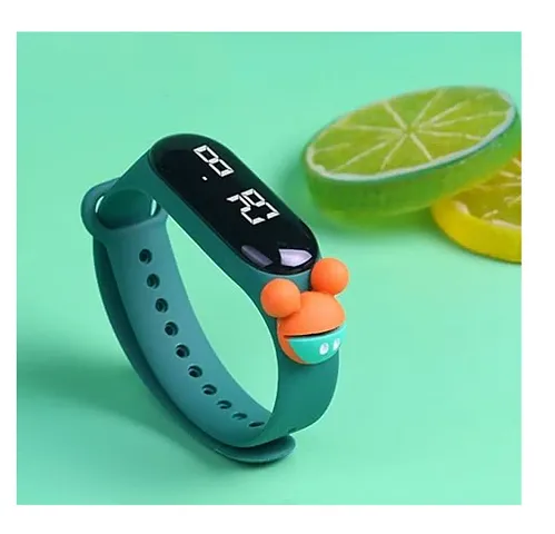 Cute Cartoon Character Waterproof LED Kids Watches for Boys Girls