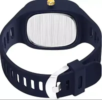 Square Pattern Dial Navy Blue Color Miller Watch- For Men-thumb2