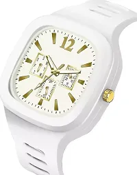 Square Pattern Dial White Color Miller Watch New Model For Men-thumb1