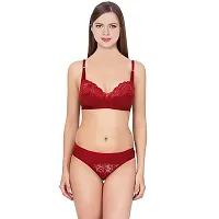 Comfortable Cotton Blend Bra And Panty Set  For Women Pack of 3-thumb2