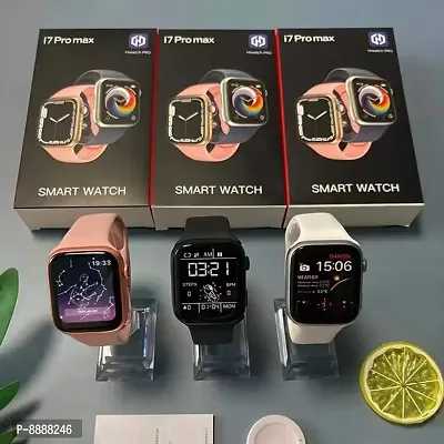 Zoom Tech i7 Pro Max Smart Watch Series 7 For Men  Women (BLACK, Free Size) Smartwatch  (Black Strap, Free)