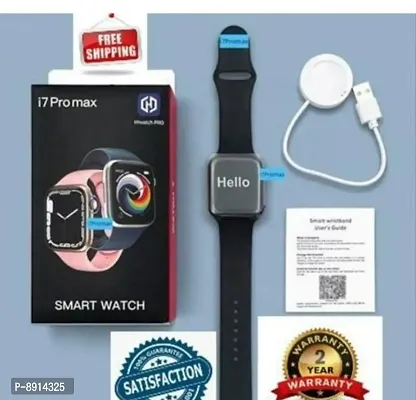 i7 Pro Max Smart Watch Series 7 For Men  Women (BLACK, Free Size) Smartwatch  (Black Strap, Free Size)