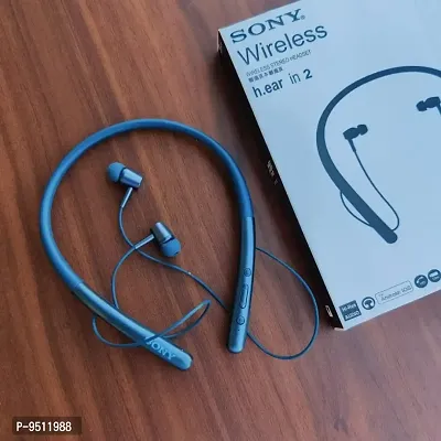 SONY-Wireless Hear in 2 Neckband Bluetooth Earphone Headset Earbud Portable Headphone Handsfree Sports Running Sweatproof Compatible Android Smartphone Noise Cancellation for All Smartphones-thumb0
