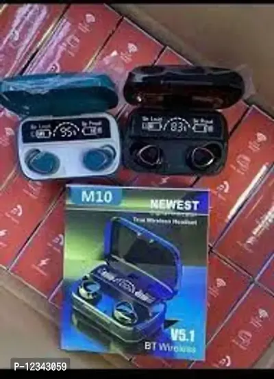 M10 TWS Wireless Earbuds Three Screen Display Bluetooth Earphone.