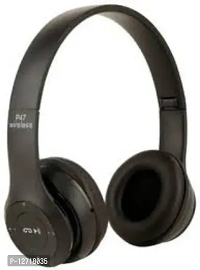 P47 Wireless On Ear Headphones With Stereo Memory Card Support With Mic