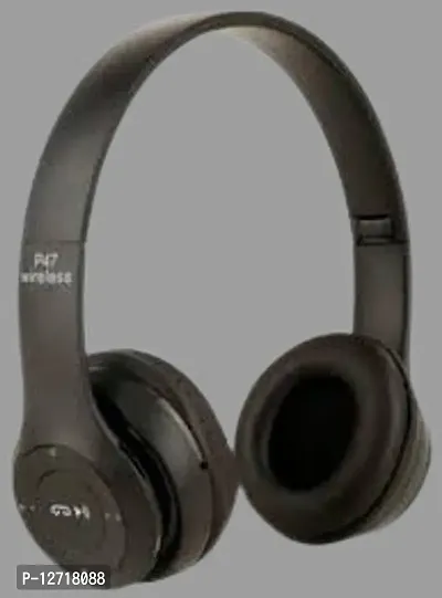 P47 Wireless On Ear Headphones with Stereo Memory Card Support with mic