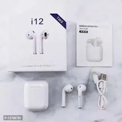 i12 tws wireless bluetooth earbuds Bluetooth Headset  (white, True Wireless)