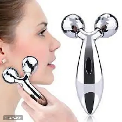 3D Roller Face Massager, Lift Tool Firming Beauty Massage Body Massager Slimming Skin Tightent Enhancing Wrinkle Remover, Silver