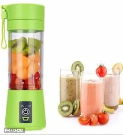 Portable Blender Cup,Electric USB Juicer Blender,Mini Blender Portable Blender For Shakes and Smoothies, Juice,380ml, Six Blades Great for Mixing,Bule-thumb0