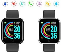 D20 Smart Watch - Water Proof Bluetooth Activity Tracker Wrist control, Spo2 Sensor, Heart Rate, BP, Sleep Monitor, Whatsapp, Custom unlimited wallpapers, One Touch button access Fitness Watch for Boy-thumb2