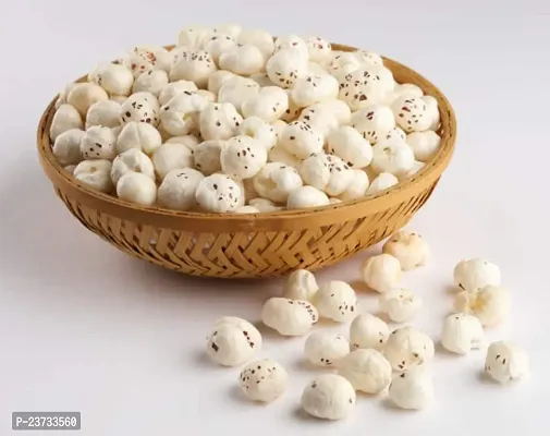 Fresh Premium Quality Phool Makhana Fox Nuts Lotus Seeds Pop Puffed Gorgon Nut-thumb3