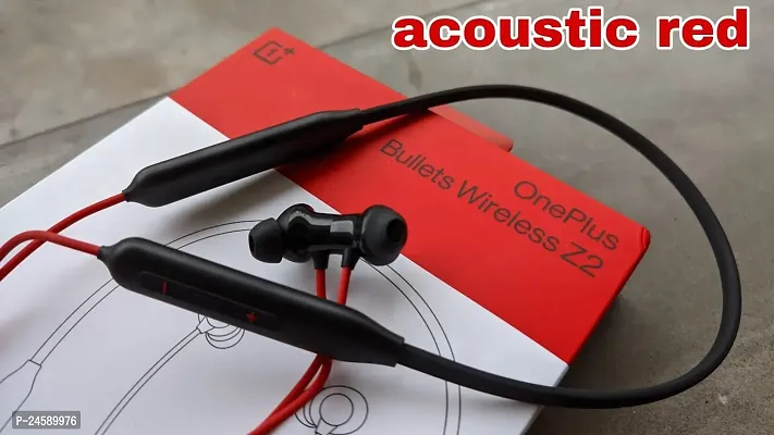 OnePlus Bullets Wireless Z Bass Edition-Revreb Red Neckband Bluetooth Headset-thumb0