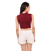 Lovira Cotton Women High Neck Crop Top-thumb2