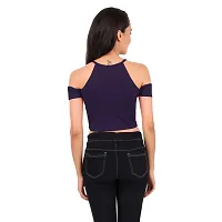 Lovira Cotton Women Cold Shoulder Crop Top-thumb2