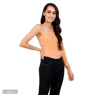 Be You Cotton Women One Shoulder Crop Top-thumb3