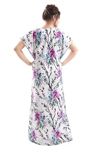 Be You Kaftan Women Sarina Satin Nighty/Night Gowns (Purple, Free Size)-thumb1